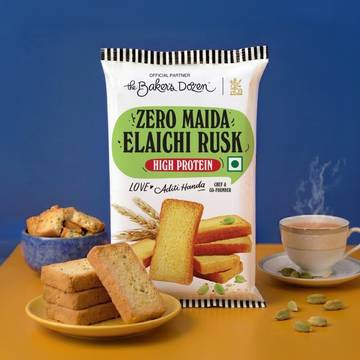 The Baker's Dozen Elaichi Rusk (High Protein)