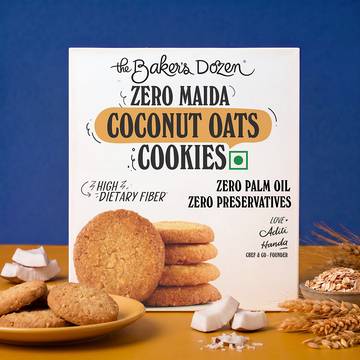 The Baker's Dozen Coconut Oats Bakery Cookies (Zero Maida)