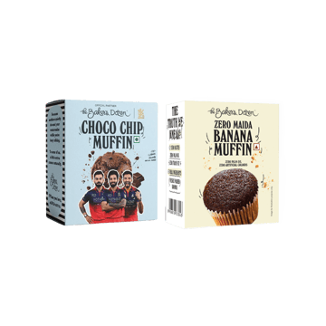 The Baker's Dozen Choco Chip Muffin +  Zero Maida Banana Muffin, Whole Wheat Combo