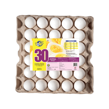 Total 30 Farm Fresh White Eggs