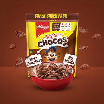 Kellogg's Multigrain Chocos More Chocolatey, No-Maida