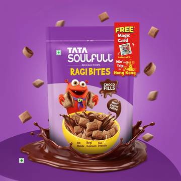 Tata Soulfull Ragi Bites Choco Fills, No Maida, Breakfast Cereal