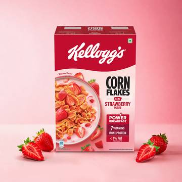 Kellogg's Strawberry Puree Corn Flakes