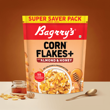 Bagrry's Corn Flakes Plus With Almonds & Honey (2x Fibre Power)