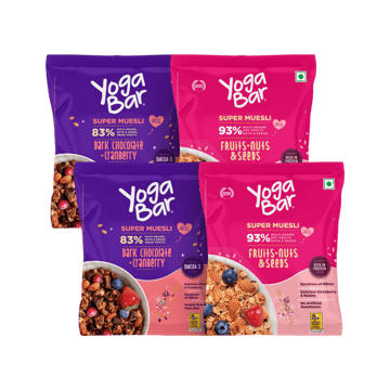 Yoga Bar Dark Chocolate + Cranberry & Fruit + Nuts & Seeds Muesli