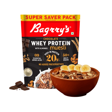 Bagrry's Chocolate Whey Protein With Almond Muesli