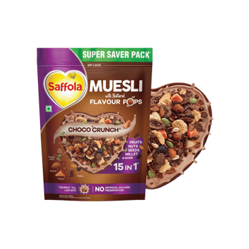 Saffola Muesli Choco Crunch with Flavour Pops