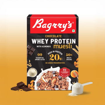 Bagrry's Chocolate Muesli With Whey Protein, Almonds & Oats