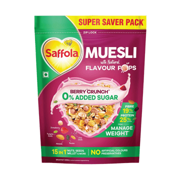Saffola Muesli Berry Crunch (No Added Sugar)