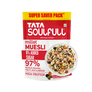 Tata Soulfull Millet Muesli With 0% Added Sugar, 97% Wholegrains Cereal