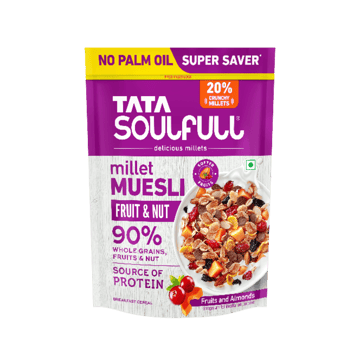Tata Soulfull Millet Muesli With 90% Fruits, Nut & Wholegrain Cereal
