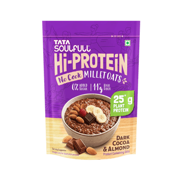Tata Soulfull No Cook Hi Protein Oats Dark Cocoa & Almond