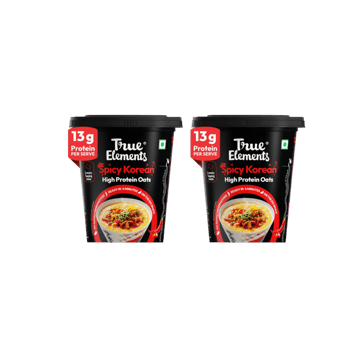 True Elements Spicy Korean High Protein Instant Oats - Pack of 2