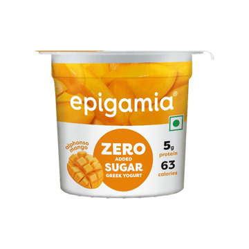 Epigamia Zero Added Sugar Flavoured Greek Yogurt with Alphonso Mango