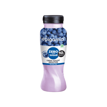 Epigamia Blueberry Greek Yogurt Protein Smoothie