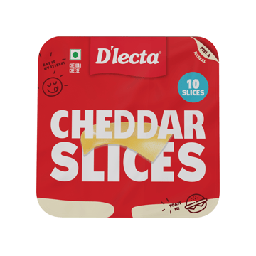 D'lecta 100% Cheddar Cheese Slices