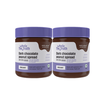 The Whole Truth Dark Chocolate Creamy Peanut Butter - Pack of 2
