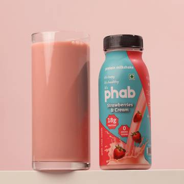 Phab 18g Protein Milkshake - Strawberries & Cream (No Added Sugar)
