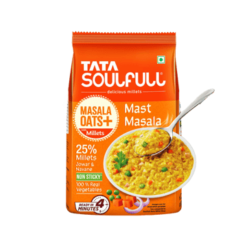 Tata Soulfull Mast Masala Oats With 25% Millets, Non sticky