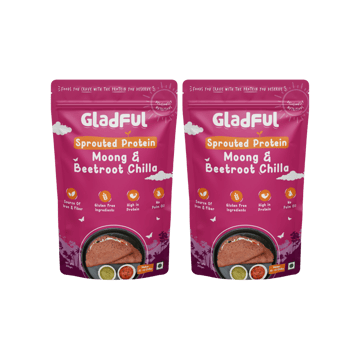 Gladful Moong Beetroot Chilla Mix - Pack of 2