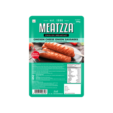 Meatzza Cheese Onion Chicken Sausage