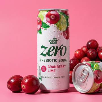 Paper Boat Zero Prebiotic Soda (Cranberry Lime)