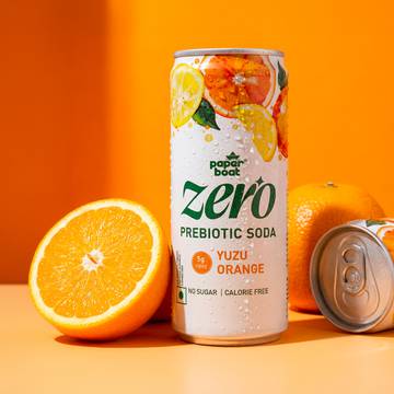 Paper Boat Zero Prebiotic Soda (Yuzu Orange)