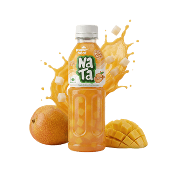 Paper Boat Nata De Coco Mango Fruit Drink