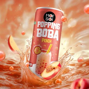 Moi Soi Popping Peach Boba Drink