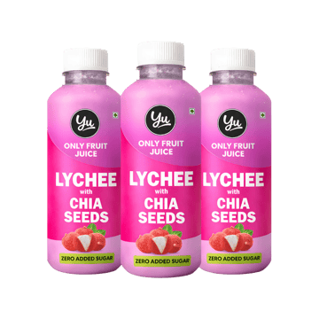 Yu Lychee Juice with Chia Seeds