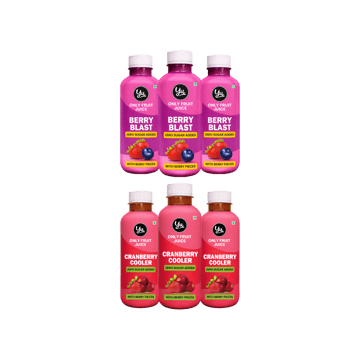 Yu Berry Blast Fruit Juice with Berry Pieces +  Cranberry Cooler Fruit Juice (with Berry Pieces) Combo