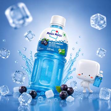 Mogu Mogu Blackcurrant Fruit Drink with Nata De Coco