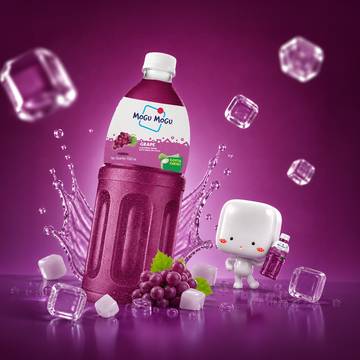 Mogu Mogu Grape Fruit Drink With Nata De Coco