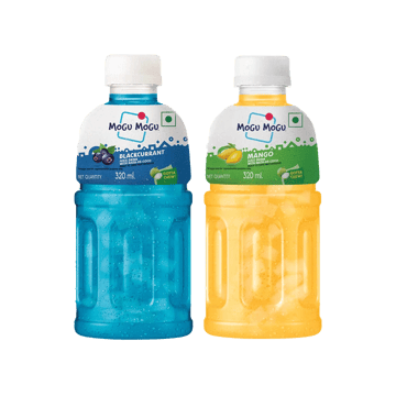 Mogu Mogu Blackcurrant Fruit Drink with Nata De Coco +  Mango Drink Combo
