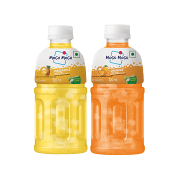 Mogu Mogu Pineapple Fruit Drink +  Orange Fruit Drink Combo