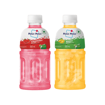 Mogu Mogu Strawberry Fruit Drink +  Mango Drink Combo