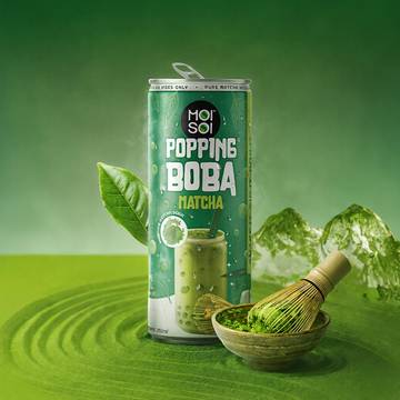 Moi Soi Matcha Popping Boba Drink