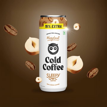 Sleepy Owl Hazelnut Cold Coffee Can