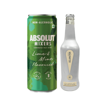 Absolut Mixers Cocktail Mix (Lime & Mint) + Xclamation Apple Harmony (Toddy) Mocktail & Cocktail Mix Combo