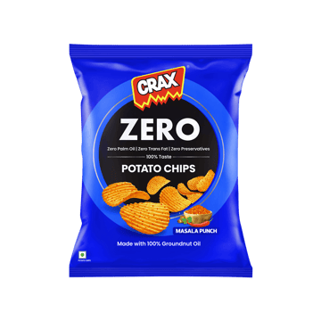 Crax Zero Masala Potato Chips - No Palm Oil