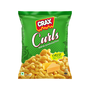 Crax Curls Cheese Delight Corn Puffs Snacks