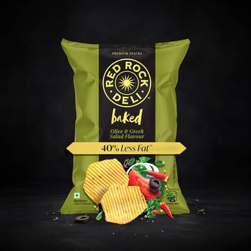 Red Rock Deli Baked Chips (Greek Salad) 40% Less Fat Snacks