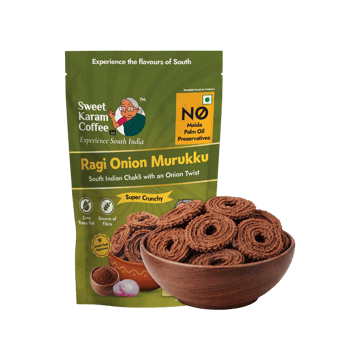 Sweet Karam Coffee Ragi Onion Murukku Chakli/Crisp