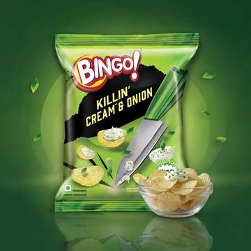 Bingo Cream & Onion Potato Chips