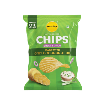 Let's Try Cream & Onion Chips