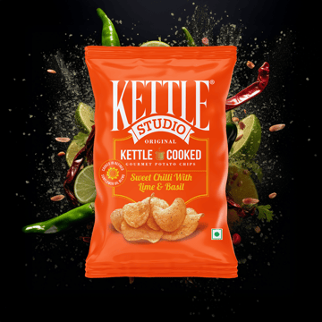 Kettle Studio Sweet Chilli With Lime & Basil Potato Chips
