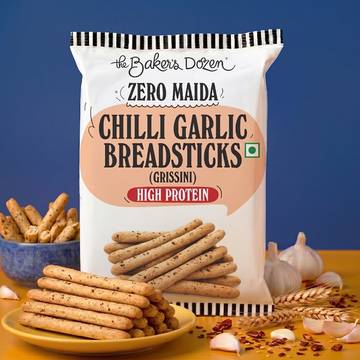 The Baker's Dozen Grissini Baked Chilli Garlic Bread Sticks