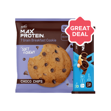 RiteBite Max Protein Daily Choco Classic Nutrition Bar +  Max Protein Choco Chips Cookies Combo
