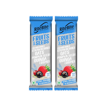 RiteBite Fruits & Seeds Nutrition Bar - Pack of 2