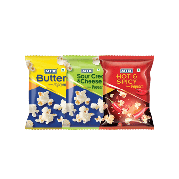 Act II Butter Popcorn - Ready to Eat +  Sour Cream & Cheese Popcorn - Ready to Eat +  Hot & Spicy Popcorn Combo